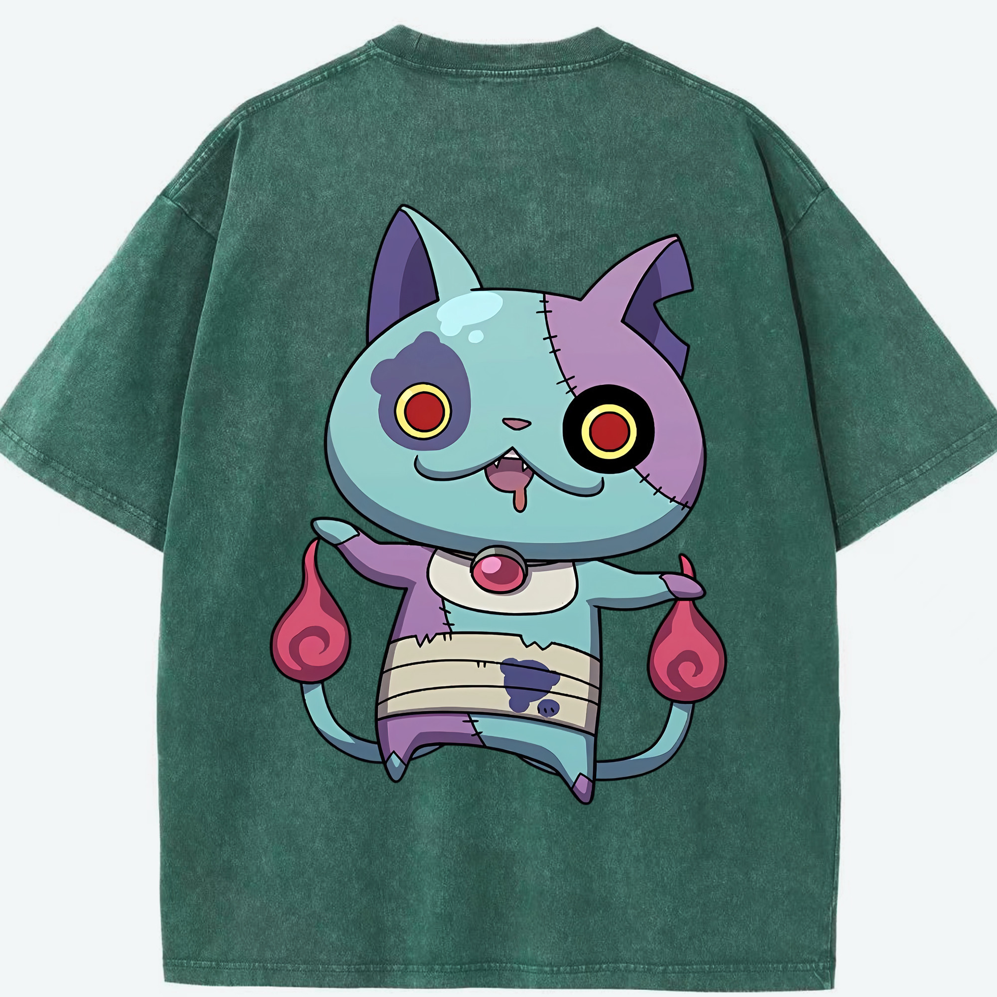 （画像用） 妖怪ウォッチ Yo-kai Watch 綿100% ヴィンテージ風 半袖Tシャツ（背面プリント）